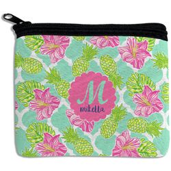 Preppy Hibiscus Rectangular Coin Purse (Personalized)
