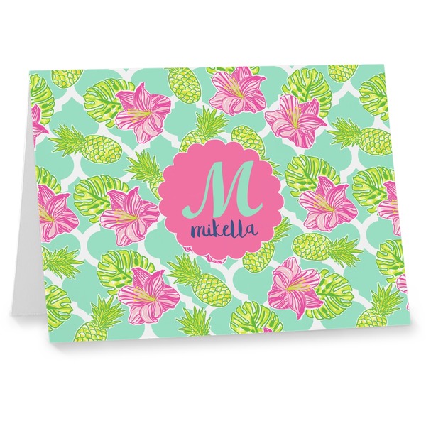 Custom Preppy Hibiscus Note cards (Personalized)