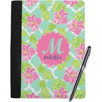 Preppy Hibiscus Notebook Padfolio - Large w/ Name and Initial