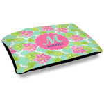 Preppy Hibiscus Dog Bed w/ Name and Initial
