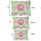 Preppy Hibiscus Outdoor Dog Beds - SIZE CHART