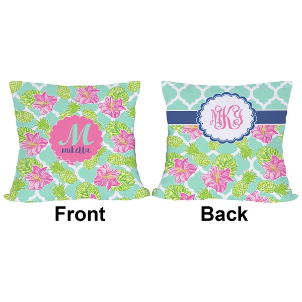 Preppy Hibiscus Outdoor Pillow - 20x20