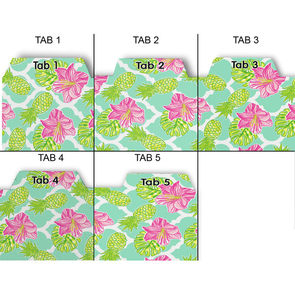 Preppy Hibiscus Page Dividers - Set of 5 - Approval