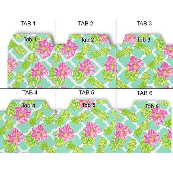 Preppy Hibiscus Page Dividers - Set of 6 - Approval