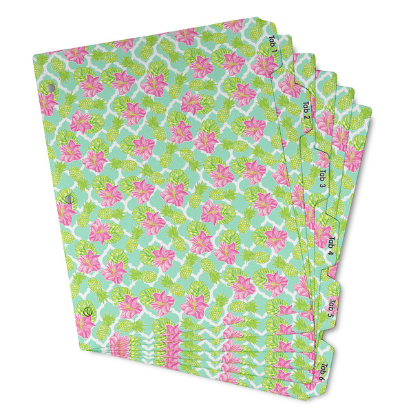 Preppy Hibiscus Page Dividers - Set of 6 - Main/Front