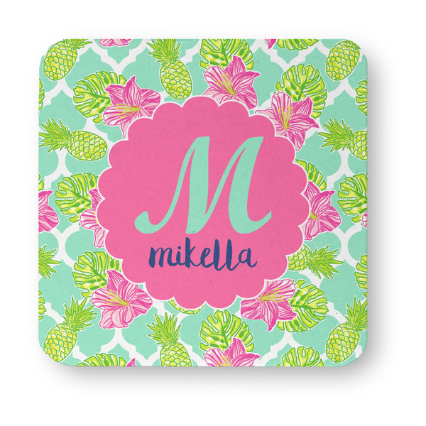Preppy Hibiscus Paper Coasters - Approval