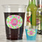 Preppy Hibiscus Party Cups - 16oz - In Context