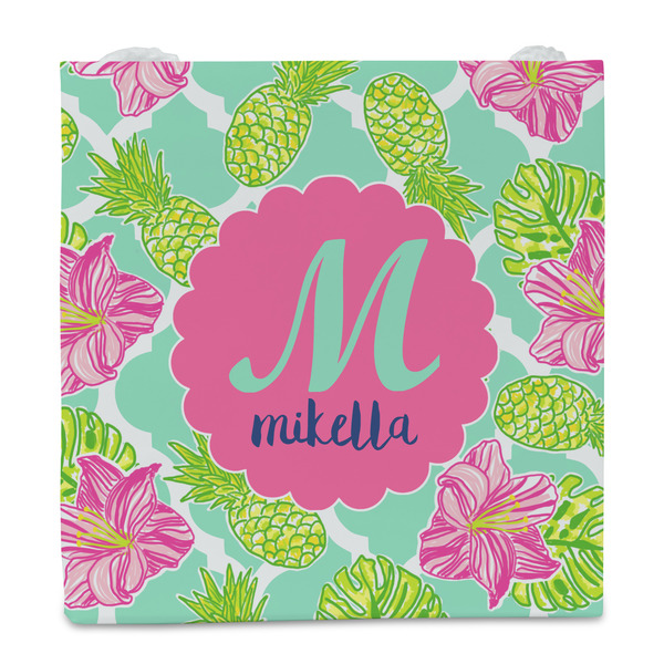 Preppy Hibiscus Party Favor Gift Bag - Gloss - Front