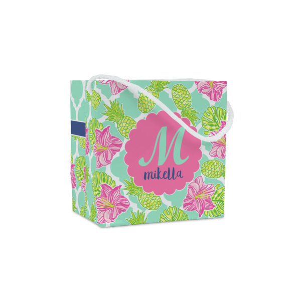Custom Preppy Hibiscus Party Favor Gift Bags - Matte (Personalized)