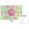 Preppy Hibiscus Disposable Paper Placemat - Front & Back