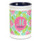 Preppy Hibiscus Ceramic Pencil Holders - Blue