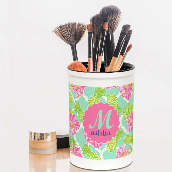 Preppy Hibiscus Pencil Holder - LIFESTYLE makeup