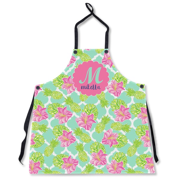 Preppy Hibiscus Personalized Apron