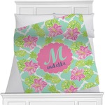 Preppy Hibiscus Minky Blanket (Personalized)