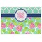 Preppy Hibiscus Personalized Placemat (Back)
