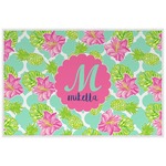 Preppy Hibiscus Laminated Placemat w/ Name and Initial