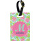 Preppy Hibiscus Personalized Rectangular Luggage Tag