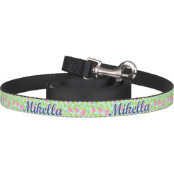 Preppy Hibiscus Dog Leash (Personalized)