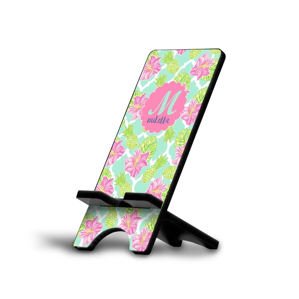 Custom Preppy Hibiscus Cell Phone Stand (Small) (Personalized)