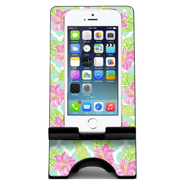 Preppy Hibiscus Phone Stand w/ Phone