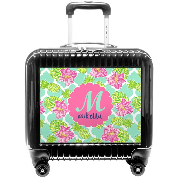 Custom Preppy Hibiscus Pilot / Flight Suitcase (Personalized)