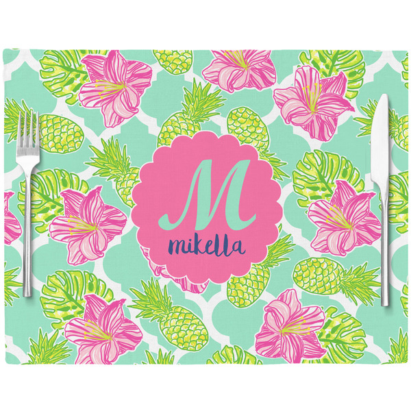 Preppy Hibiscus Placemat with Props