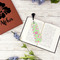 Preppy Hibiscus Plastic Bookmarks - In Context
