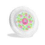 Preppy Hibiscus Plastic Party Appetizer & Dessert Plates - 6" (Personalized)