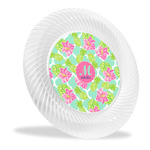 Preppy Hibiscus Plastic Party Dinner Plates - 10" (Personalized)