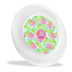 Preppy Hibiscus Plastic Party Dinner Plates - 10" (Personalized)