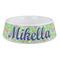 Preppy Hibiscus Plastic Dog Bowl - Large (Personalized)