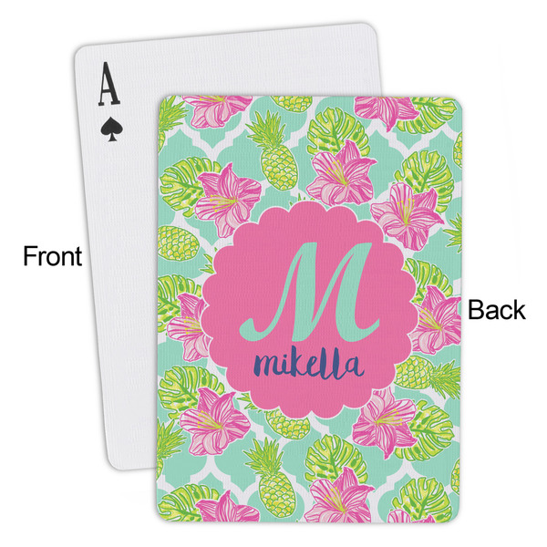 Preppy Hibiscus Playing Cards - Approval