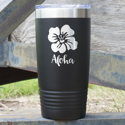 Preppy Hibiscus 20 oz Stainless Steel Tumbler (Personalized)