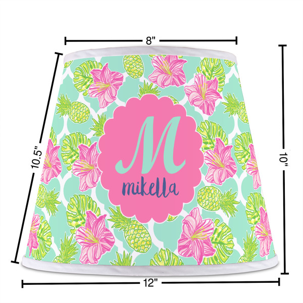 Preppy Hibiscus Poly Film Empire Lampshade - Dimensions