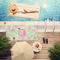 Preppy Hibiscus Pool Towel Lifestyle