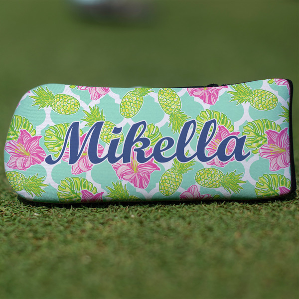 Custom Preppy Hibiscus Blade Putter Cover (Personalized)