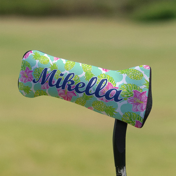 Preppy Hibiscus Putter Cover - On Putter