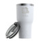 Preppy Hibiscus RTIC Tumbler -  White (with Lid)