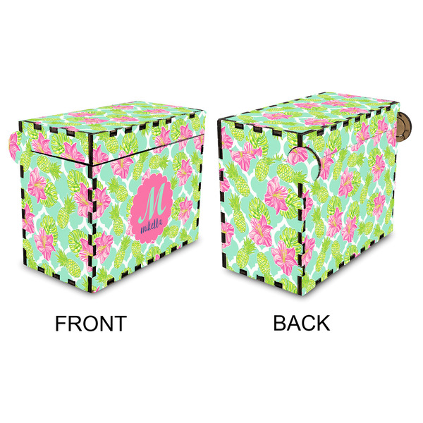 Preppy Hibiscus Recipe Box - Full Color - Approval