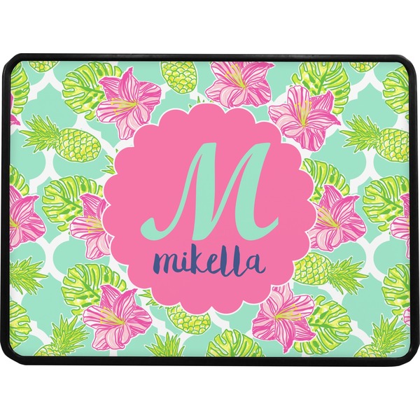 Preppy Hibiscus Rectangular Car Hitch Cover w/ FRP Insert