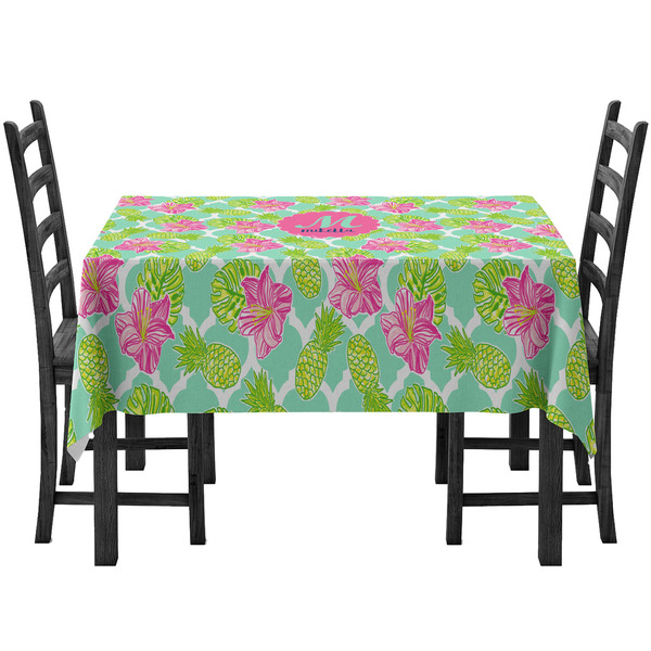 Custom Preppy Hibiscus Tablecloth (Personalized)