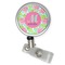 Preppy Hibiscus Retractable Badge Reel (Personalized)