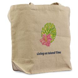Preppy Hibiscus Reusable Cotton Grocery Bag (Personalized)