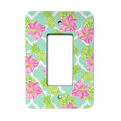 Preppy Hibiscus Rocker Style Light Switch Cover - Single Switch