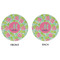 Preppy Hibiscus Round Linen Placemats - APPROVAL (double sided)