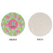 Preppy Hibiscus Round Linen Placemats - APPROVAL (single sided)