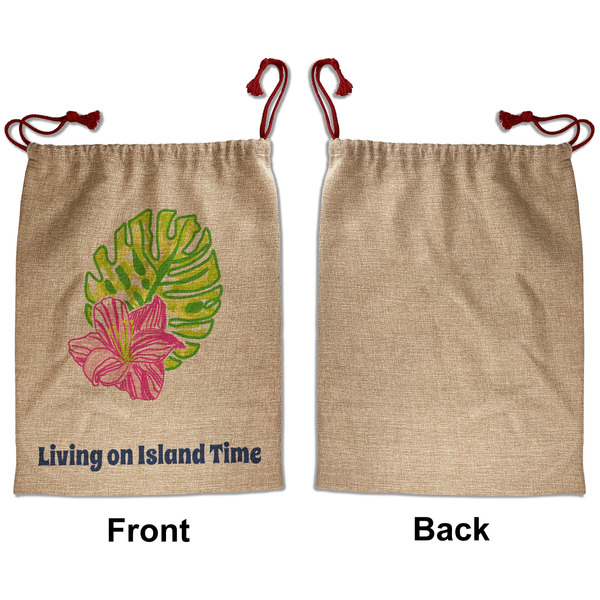 Preppy Hibiscus Santa Bag - Approval - Front