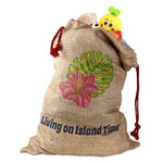 Preppy Hibiscus Santa Sack (Personalized)