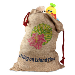 Preppy Hibiscus Santa Sack (Personalized)