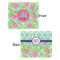 Preppy Hibiscus Security Blanket - Front & Back View